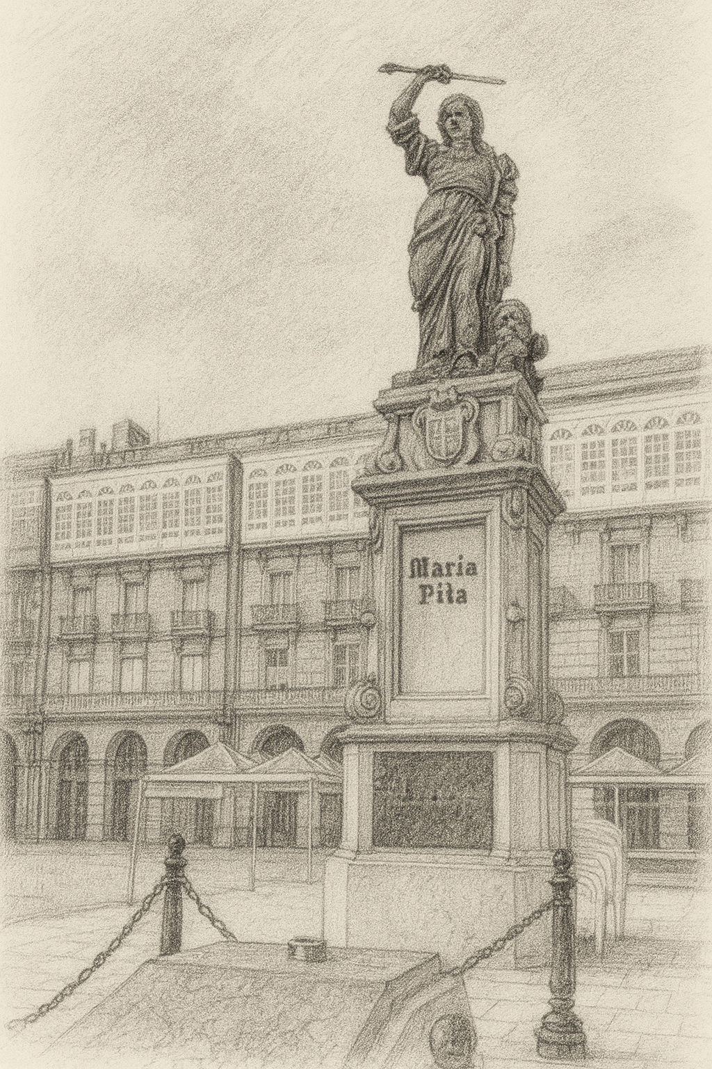 Plaza de Maria Pita A Coruña Anosa Taberna