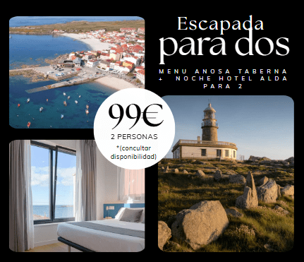 Escapada de fin de semana en Corrubedo con menú degustación por 99€
